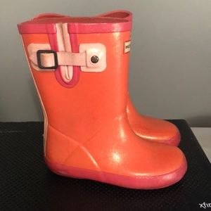 Toddler girl glitter hunter boots
